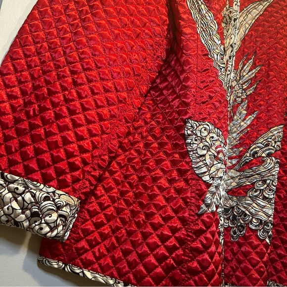 Chico's Oversized Abstract Print Quilted Jacket - Picture 3 of 11